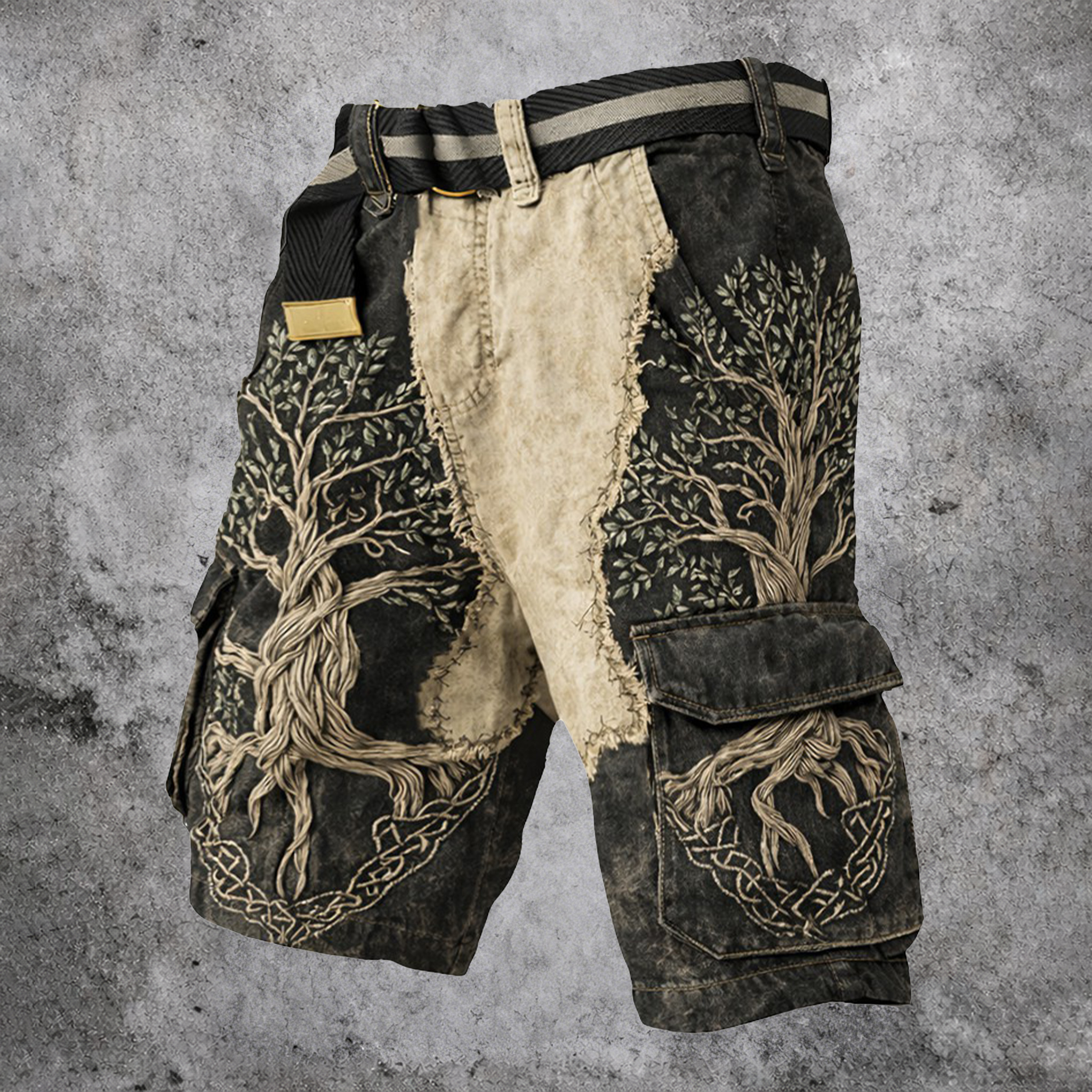 Celtic Knot Cargo Shorts - NorseKin front view