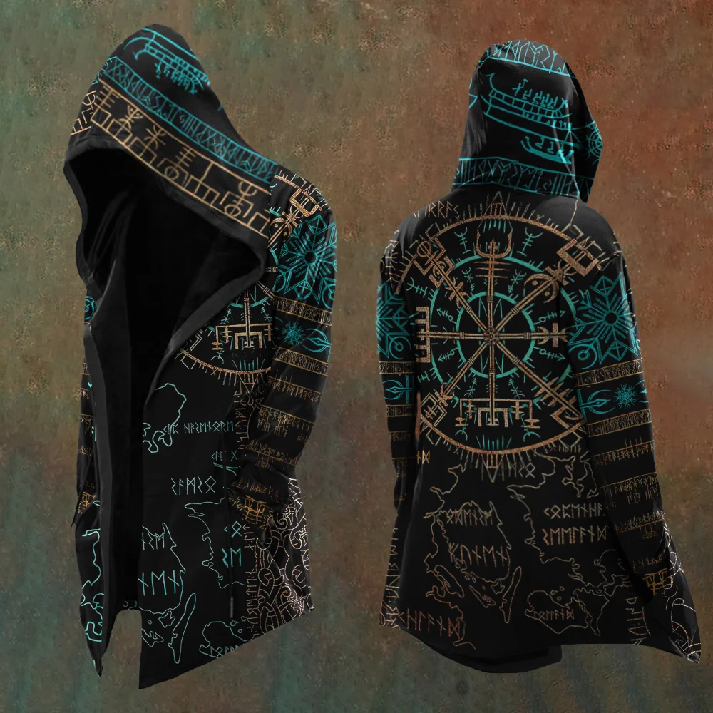 Vegvisir Norse Compass Hooded Cloak