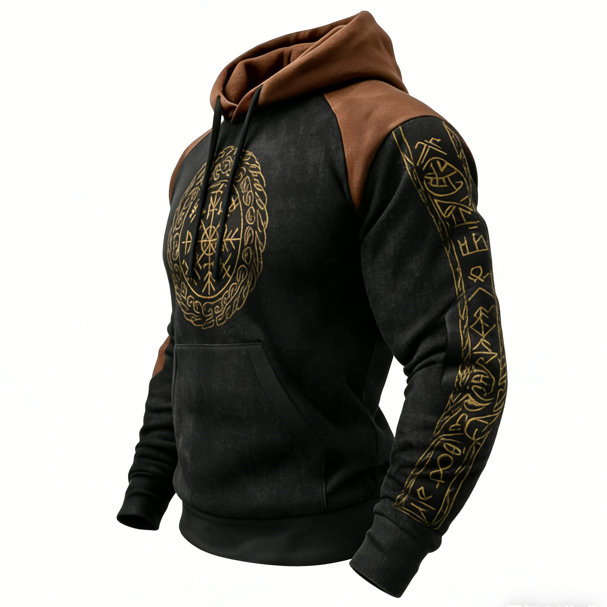 Vegvisir Compass Graphic Pullover Hoodie - NorseKin detail view 2