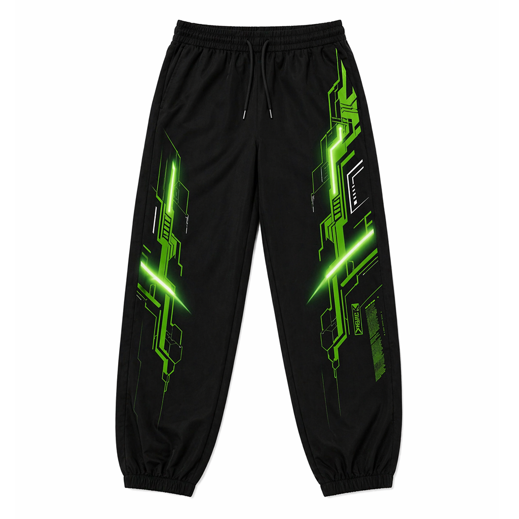 Techwear Black Jogger Pants - NorseKin detail view 2