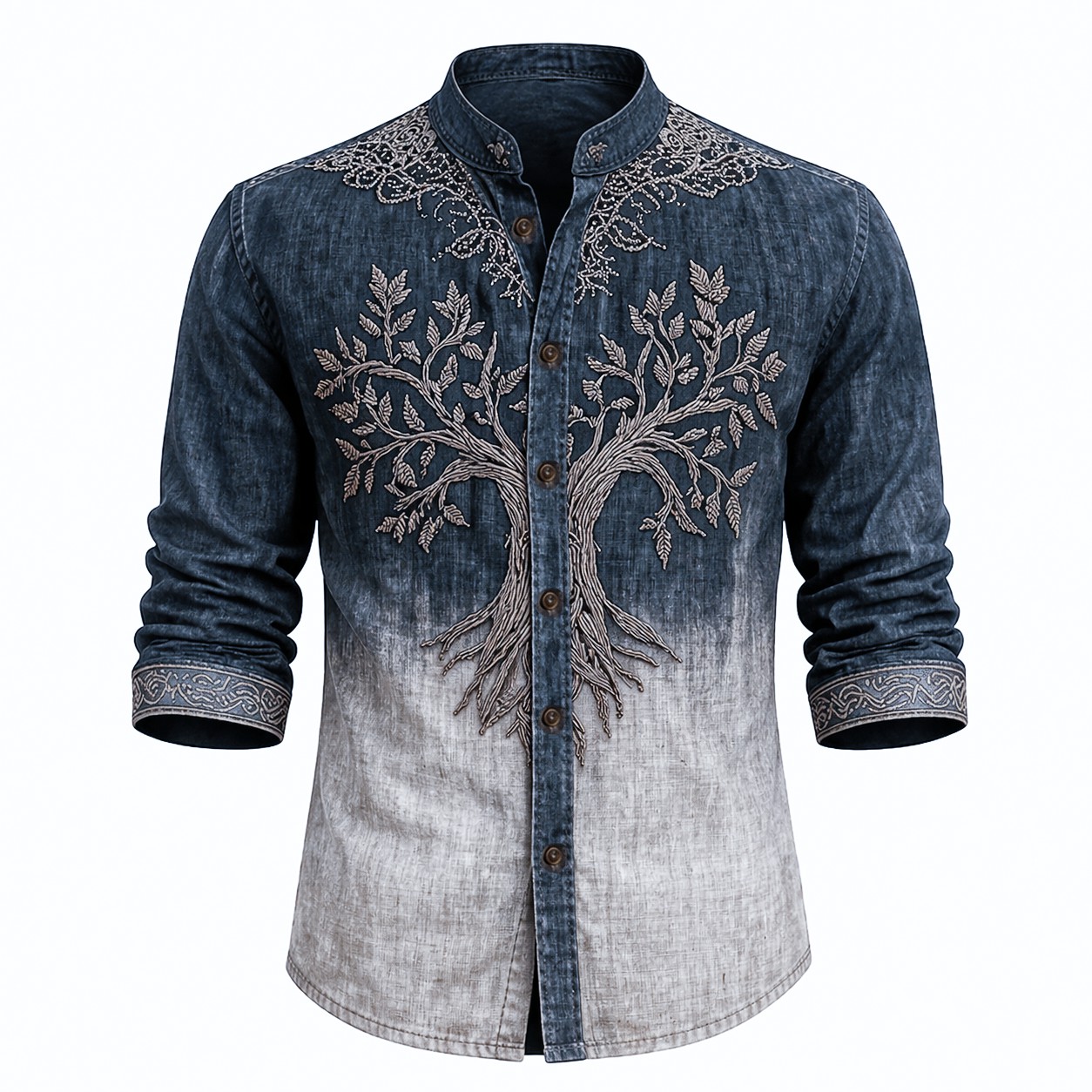 Yggdrasil Button-Down Shirt - NorseKin detail view 2