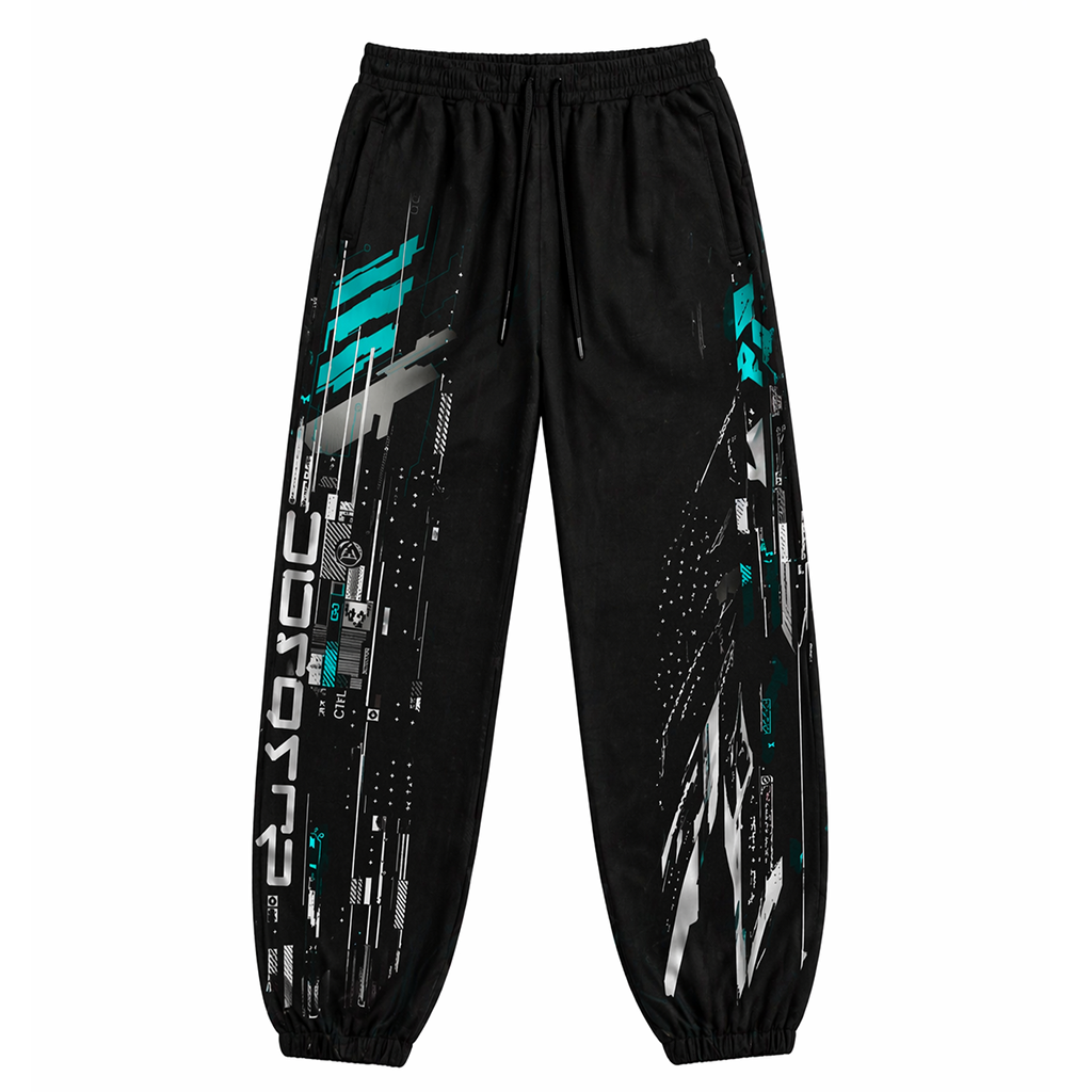 Techwear Black Jogger Pants - NorseKin detail view 2