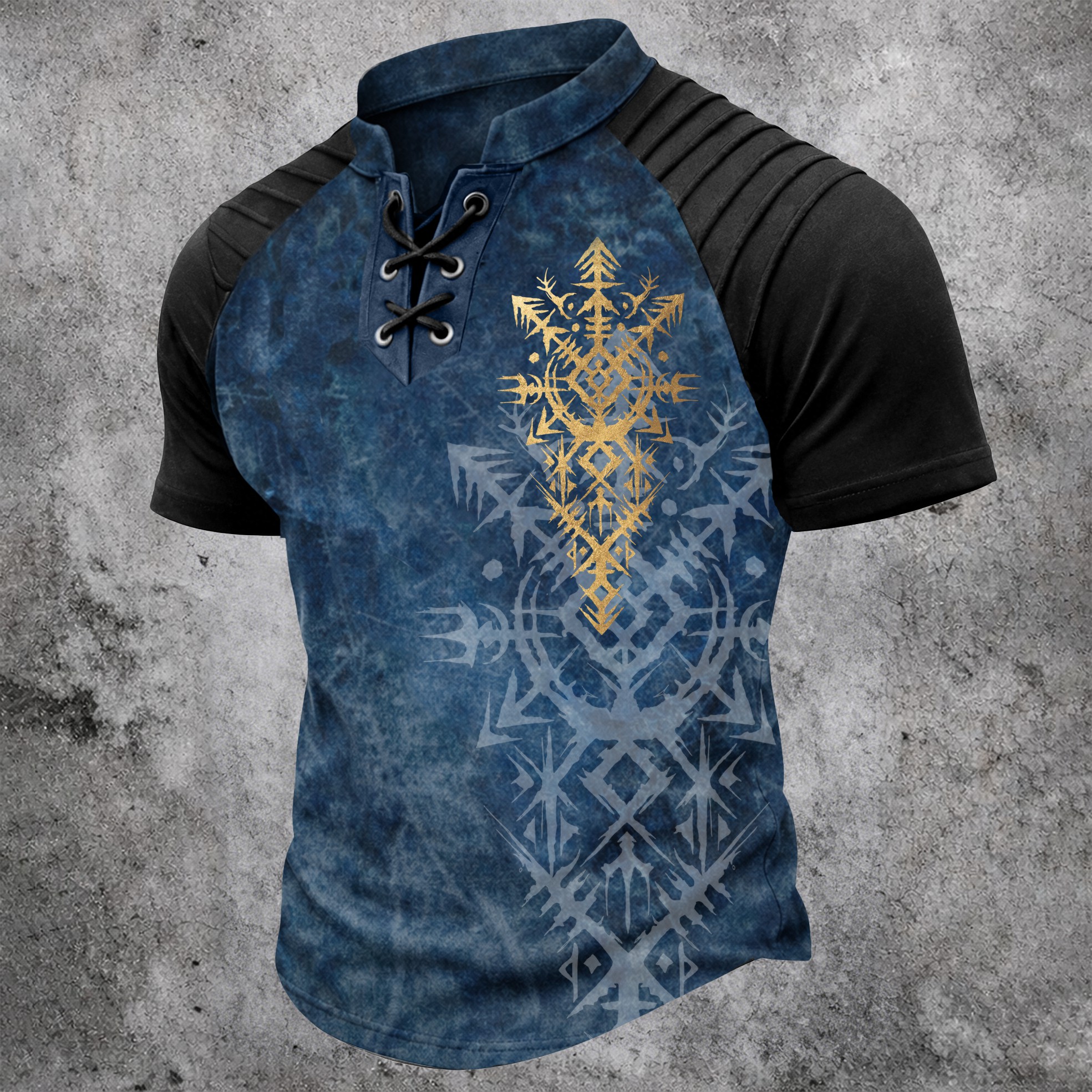 Norse Rune Blue T-Shirt - NorseKin detail view 2