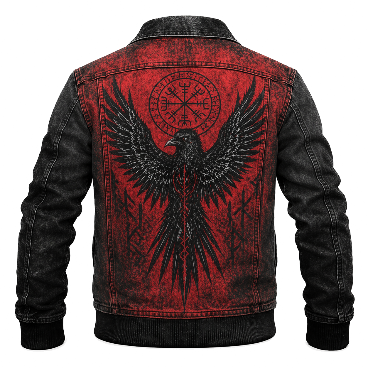 Raven Black Jacket - NorseKin detail view 2