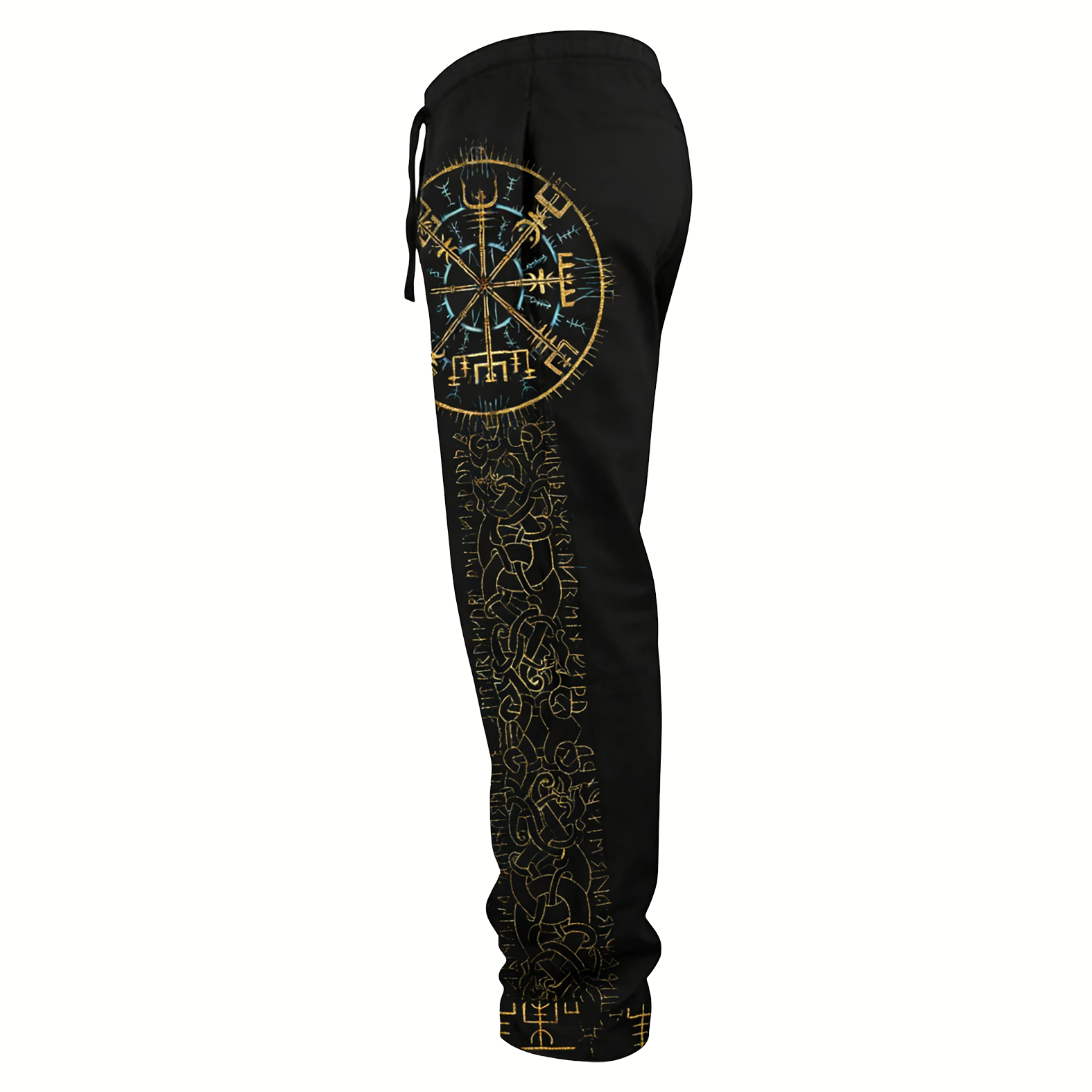 Vegvisir Rune Graphic Jogger Pants - NorseKin detail view 3
