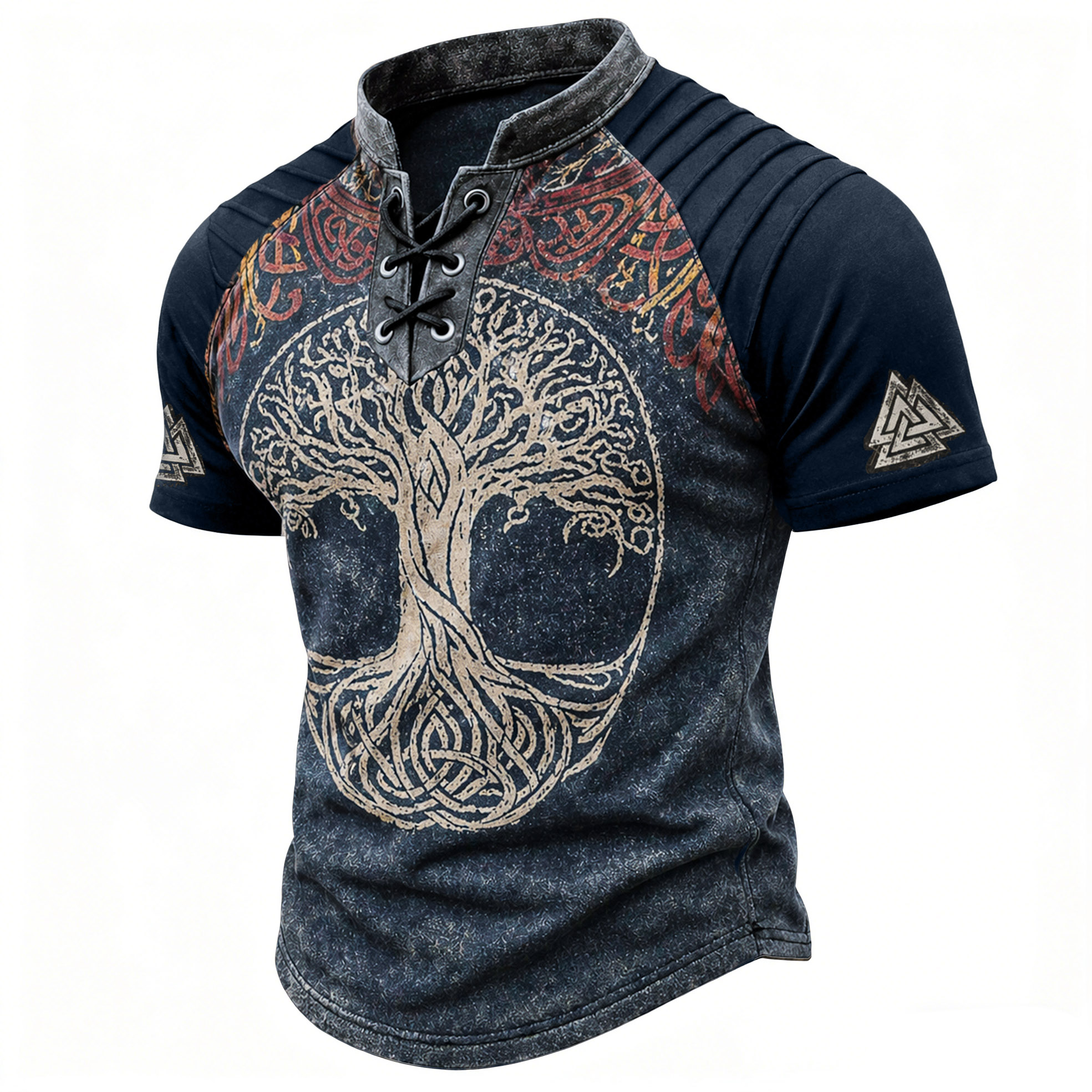 Yggdrasil Distressed T-Shirt - NorseKin front view