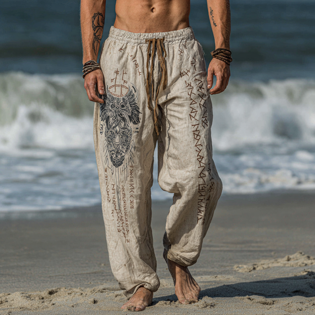 Eagle & Rune Viking Summer Pants - NorseKin front view