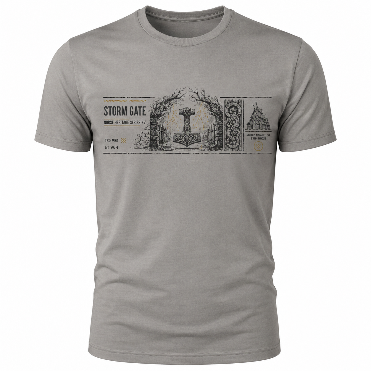 Runic Crest Grey T-Shirt