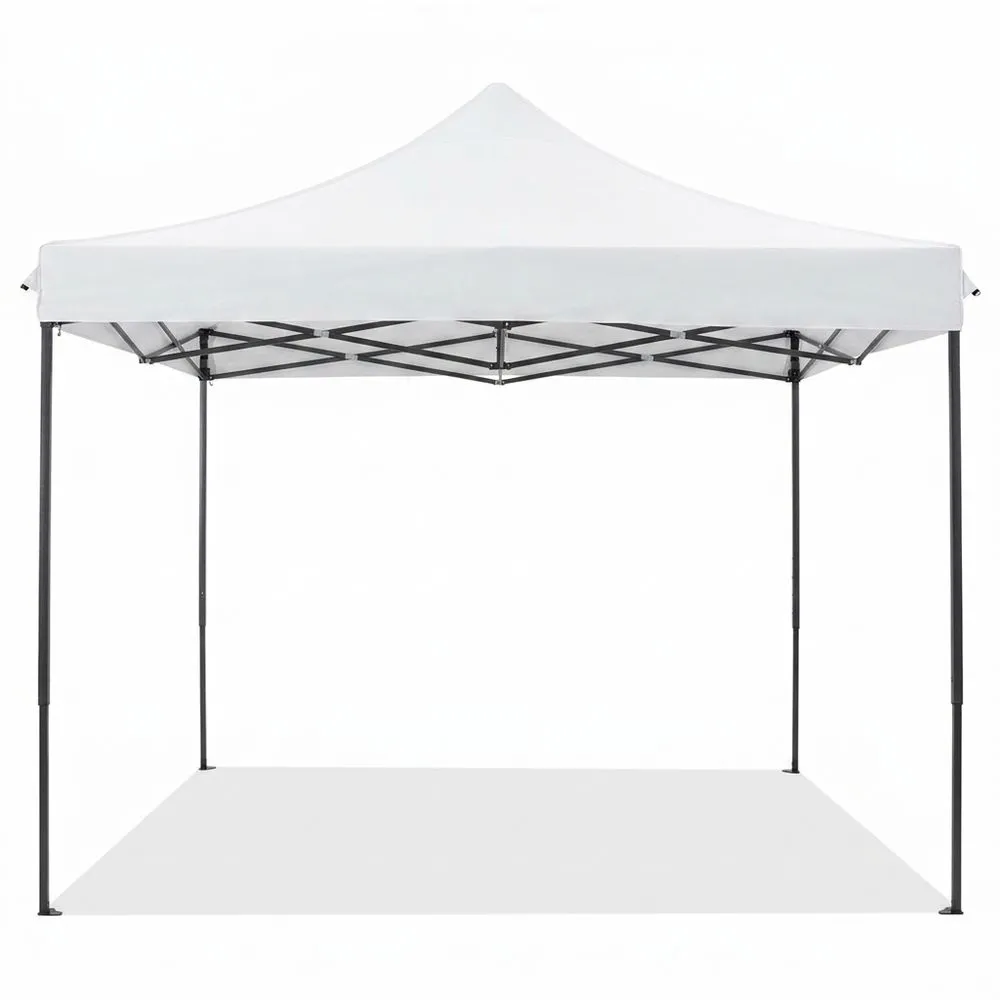 Toldo Plegable 3x3m Acero y Poliéster Blanco