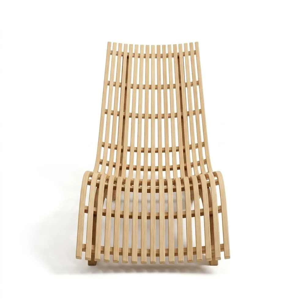 Silla de interior curvada de madera de haya natural