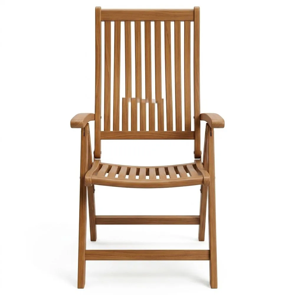 Silla plegable de madera de teca