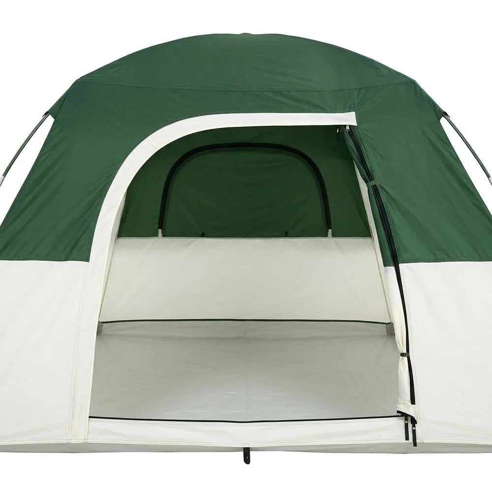Tienda de Campaña de Poliéster para 4 Personas Verde/Blanco