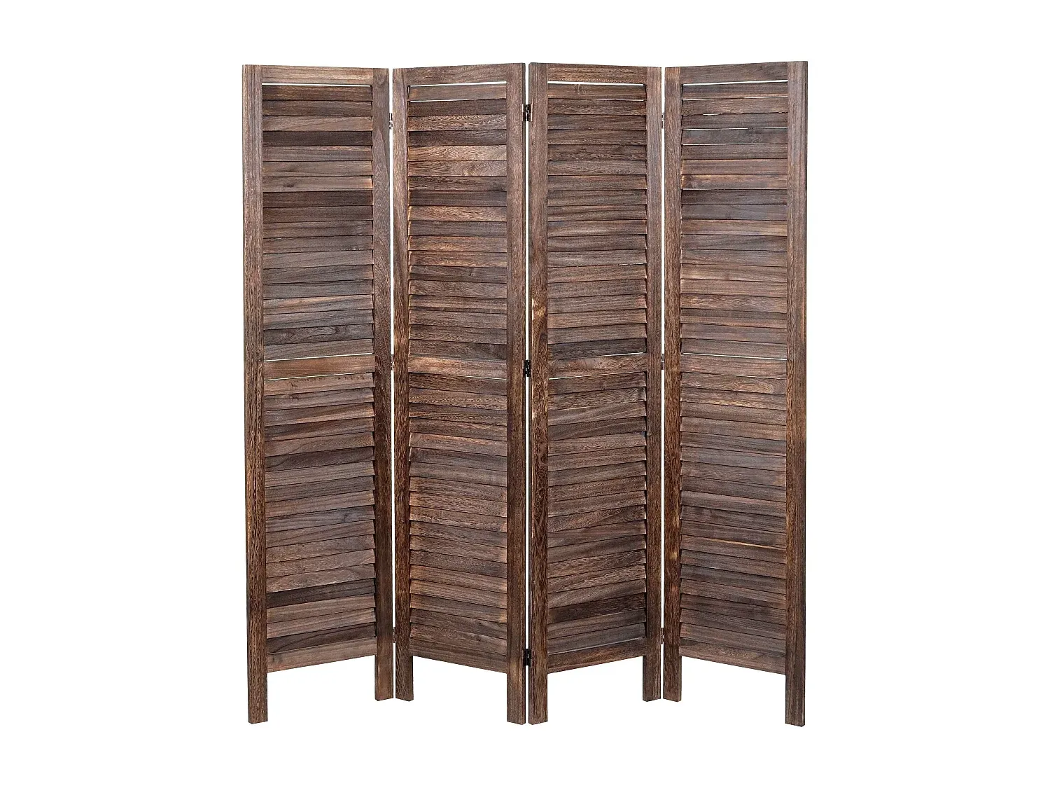 Raumteiler aus Holz in Braun, faltbar