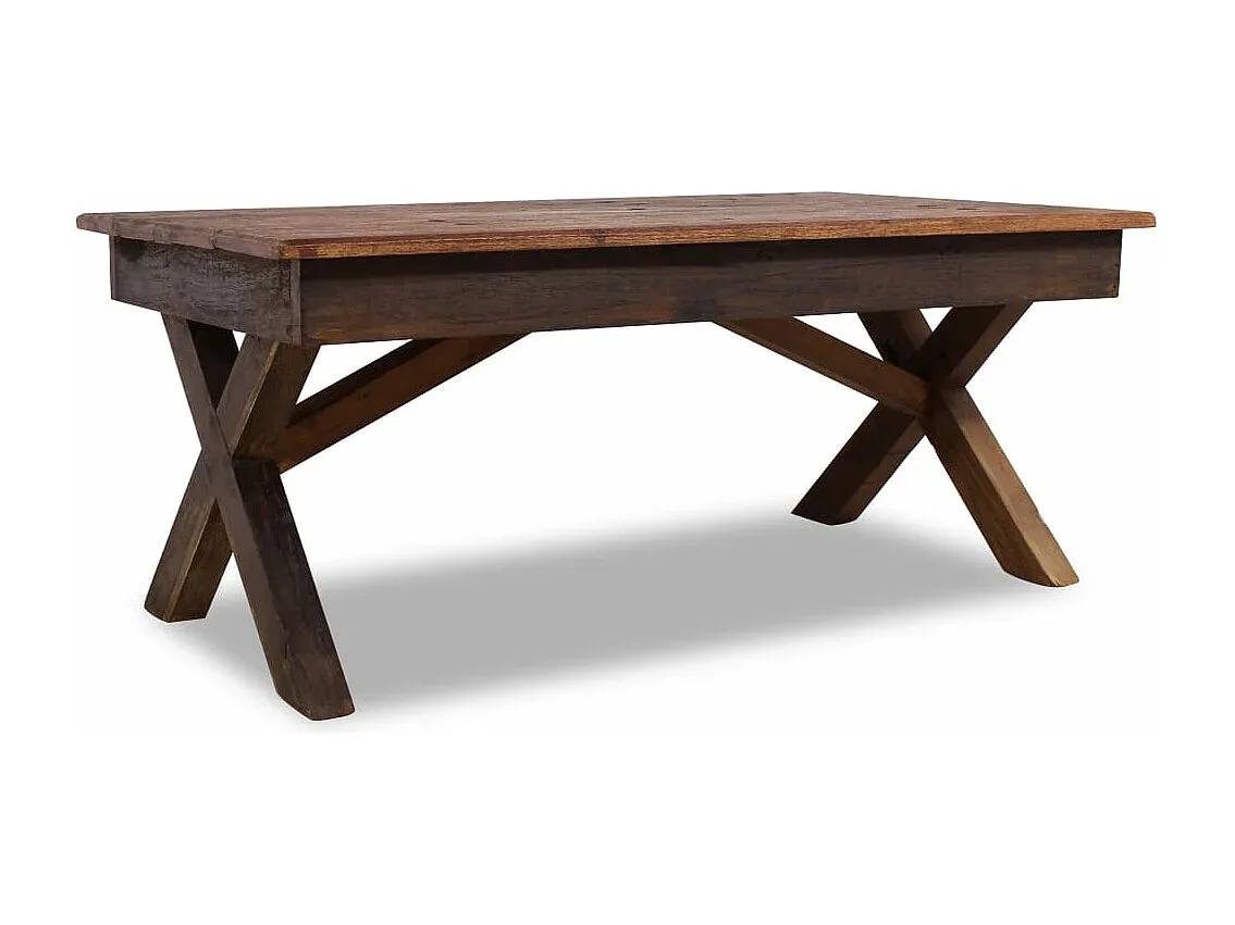 Recycelter Holztisch für Wohnzimmer, 110 x 60 x 45 cm