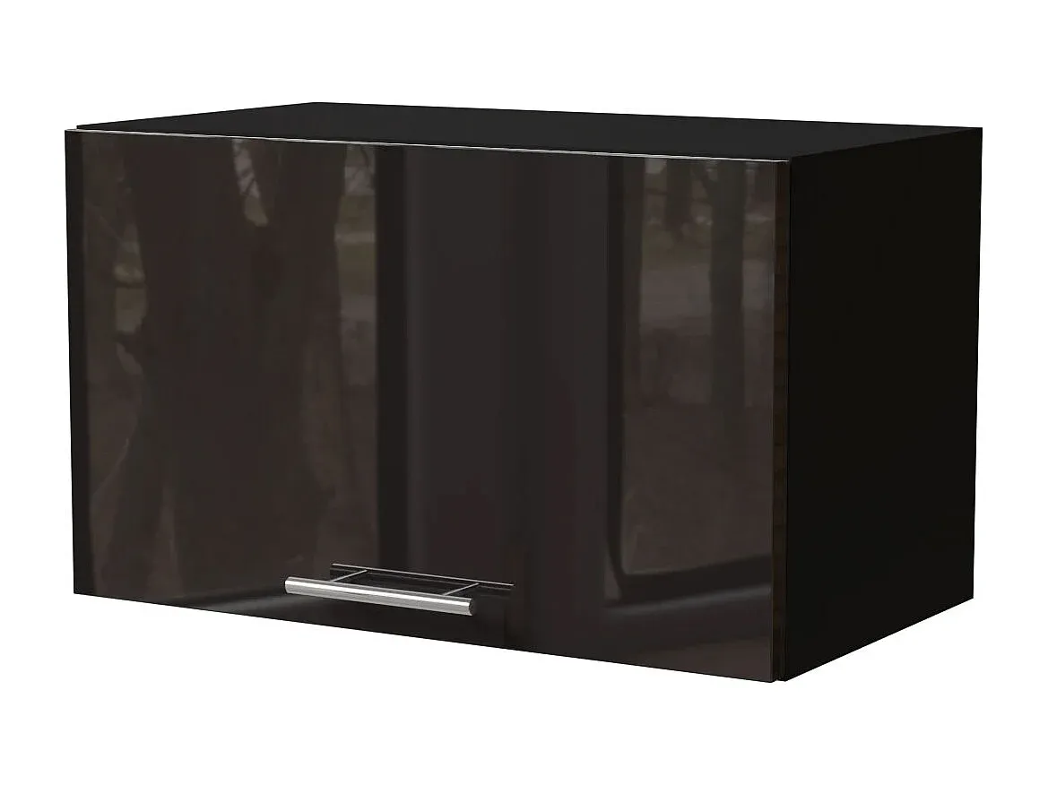Wandschrank Küche Schwarz Hochglanz Matt 60x32,5x36cm