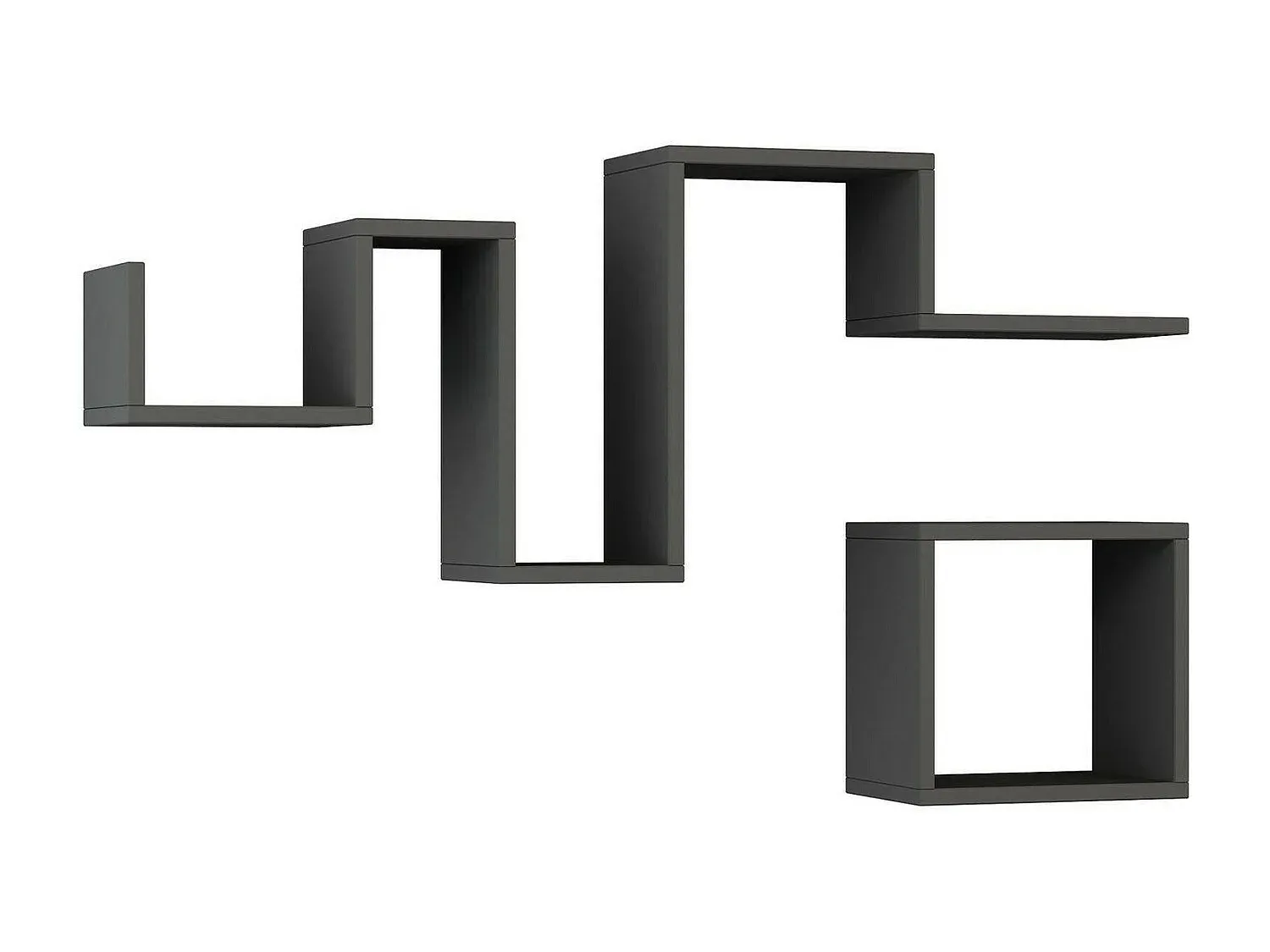 Modernes Wandregal in Anthrazit 116x20x45 cm