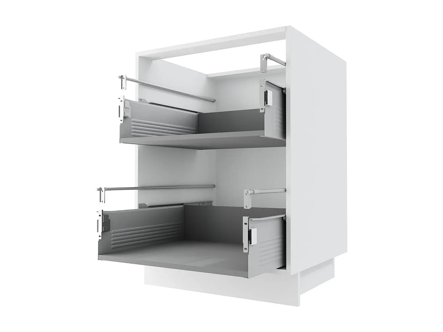 Küchenschrank mit Schubladen in Karminrot Hochglanz