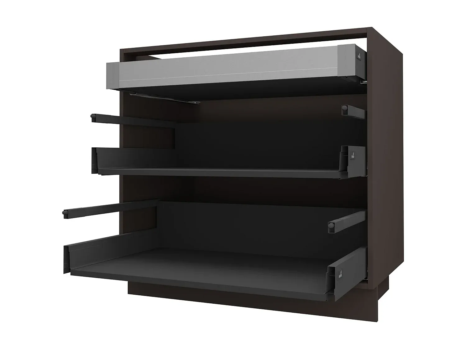 Moderner Schubladenschrank mit Stauraum, matt Grün