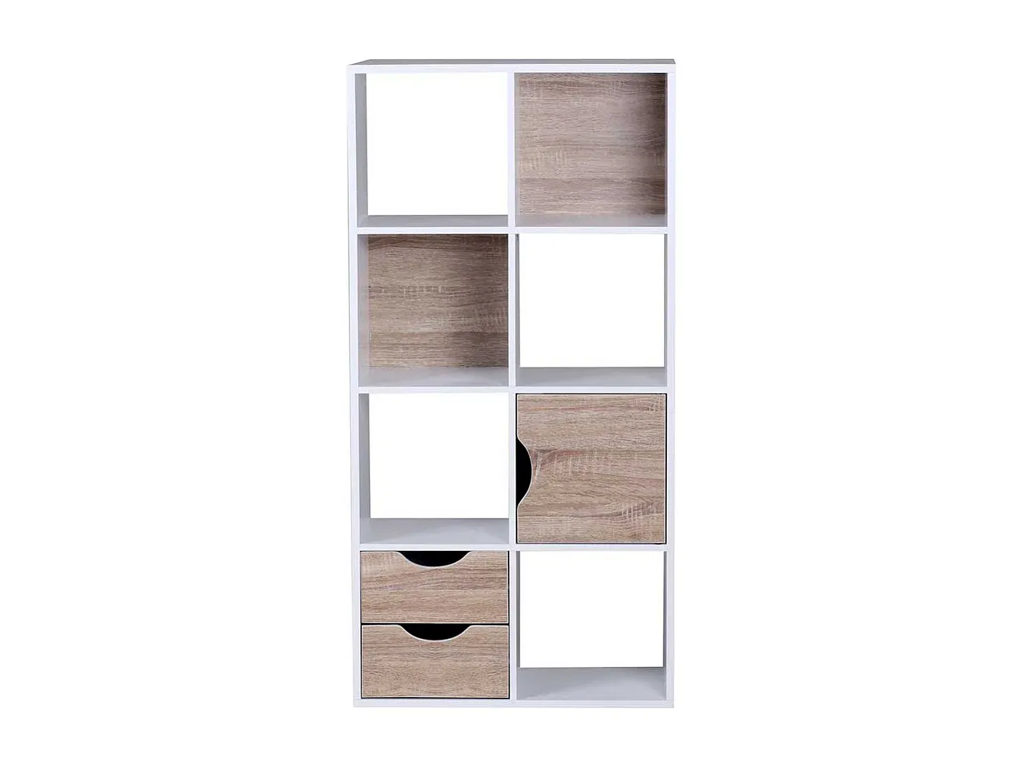 Modernes Bücherregal mit Schubladen 120 cm Höhe