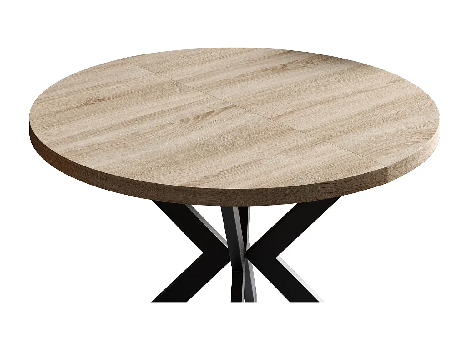 Moderner Esstisch aus Eichenholz mit Verlängerungsfunktion