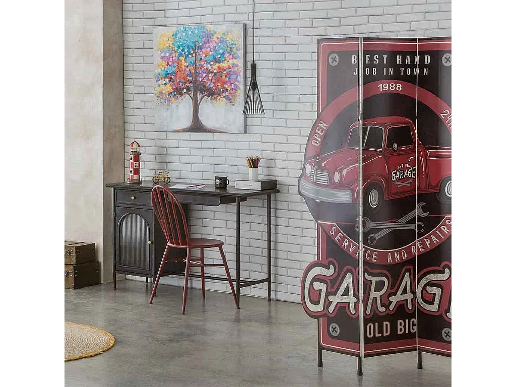 Raumteiler aus Holz mit 3 Paneelen