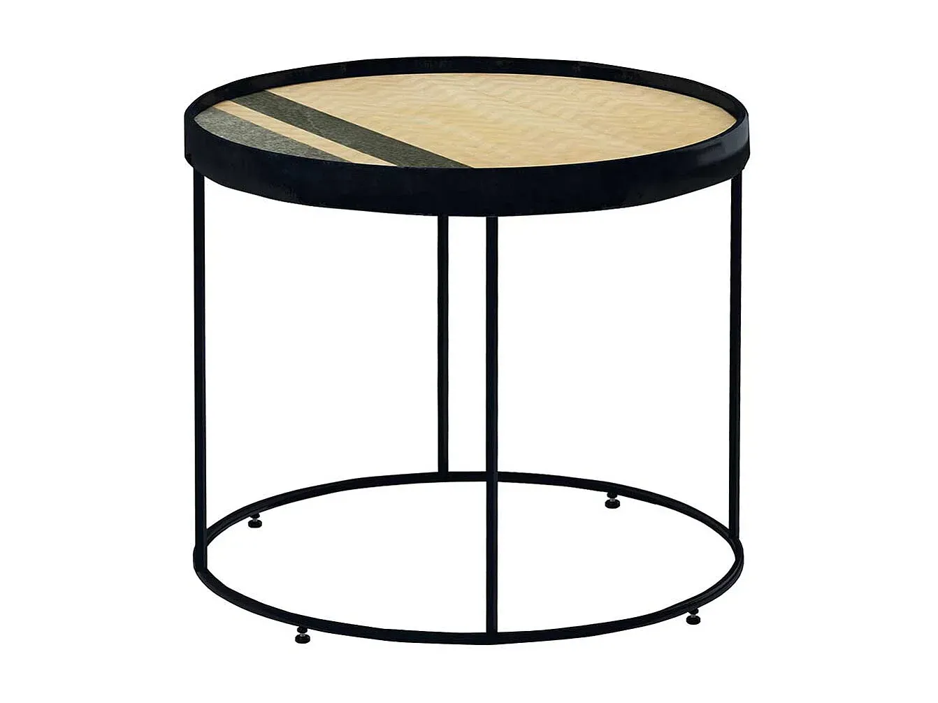 Moderner Couchtisch mit Ringförmigem Gestell