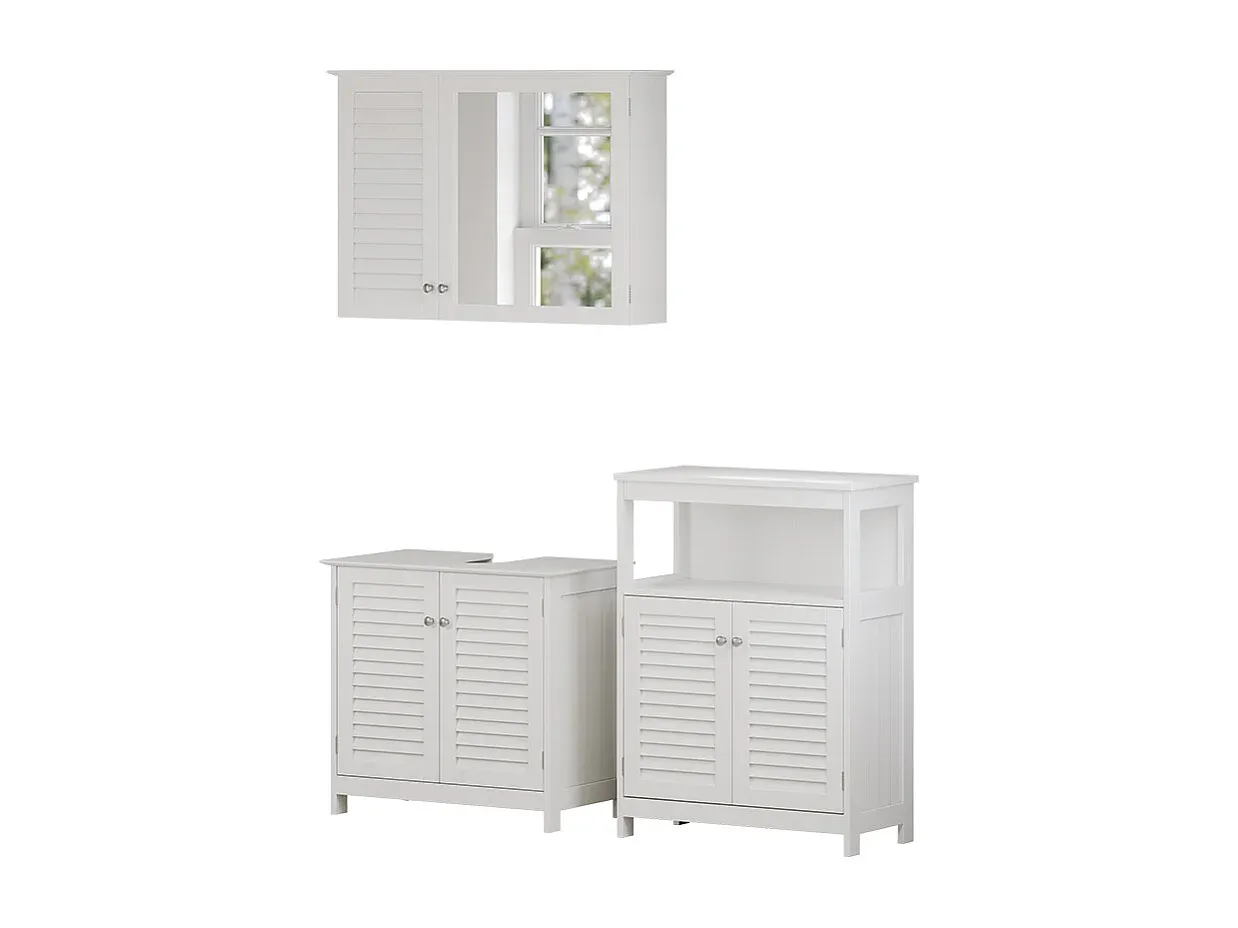 Kompaktes Badezimmermöbelset in Weiß