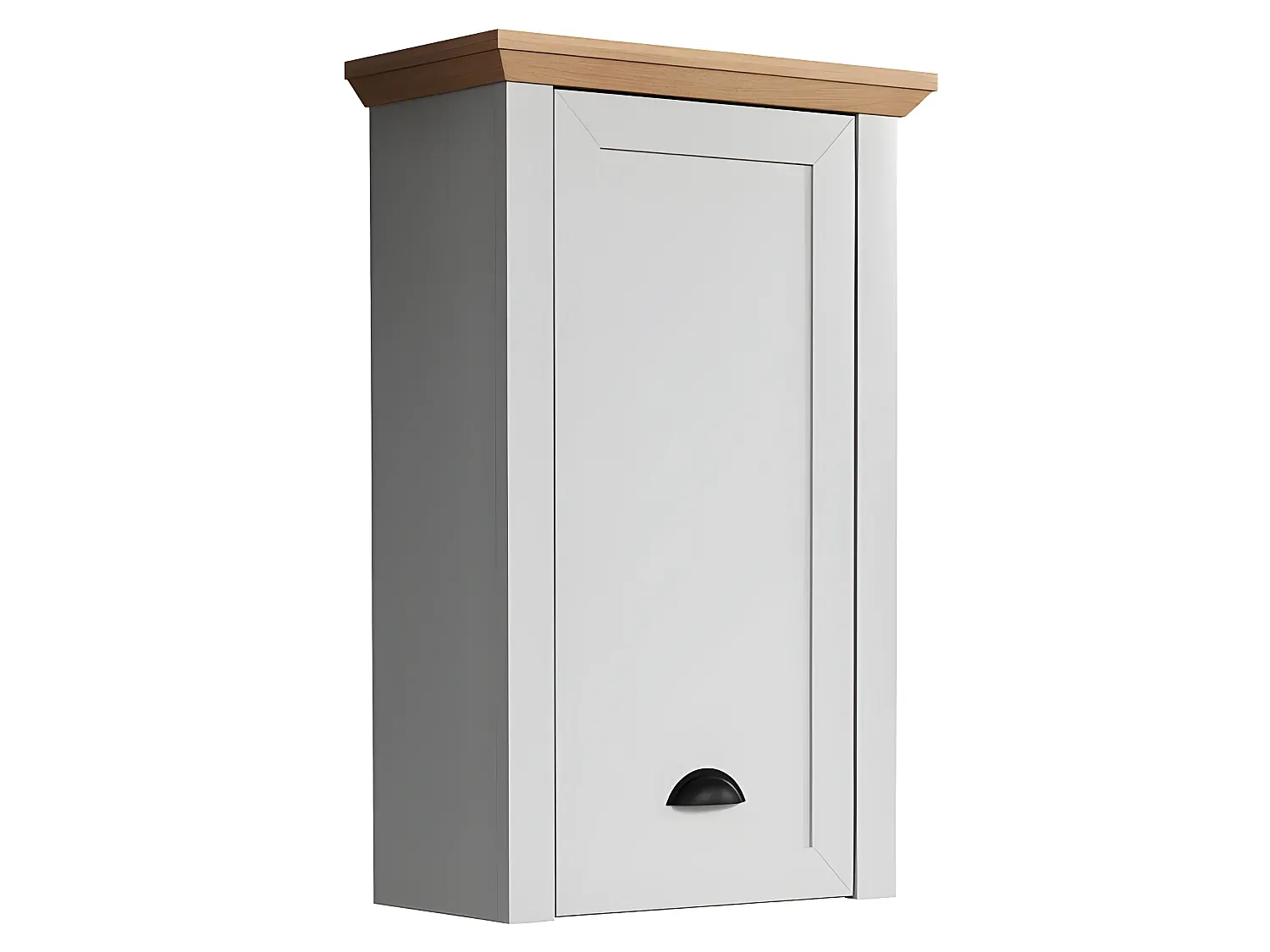 Moderner Hängeschrank fürs Bad, mit Einzeltür, grau