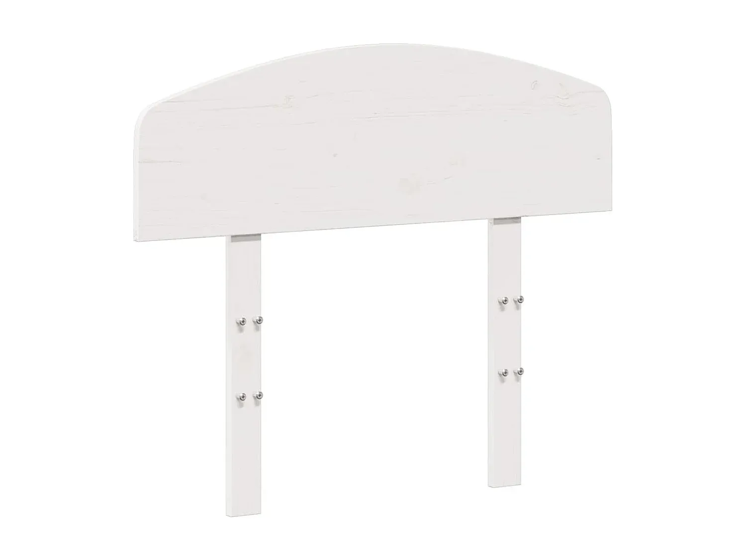 Massivholz Kiefer Bettkopfteil Weiß 90 cm