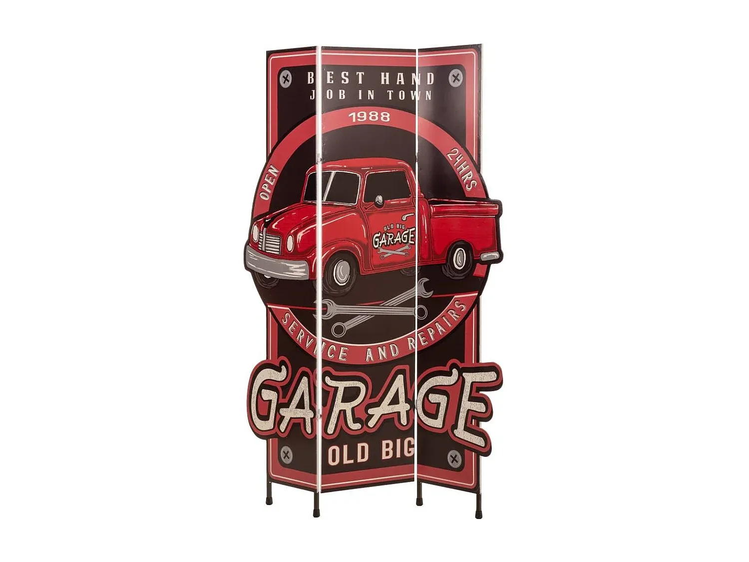 Raumteiler aus Holz mit 3 Paneelen