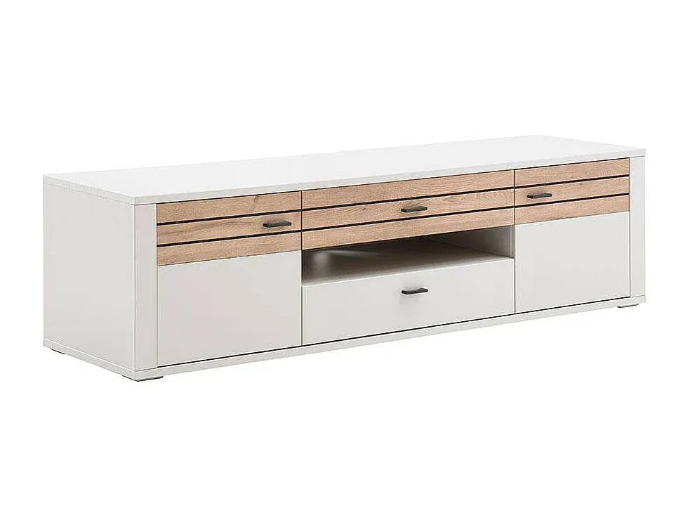 Moderner TV-Schrank mit Türen und offenem Fach