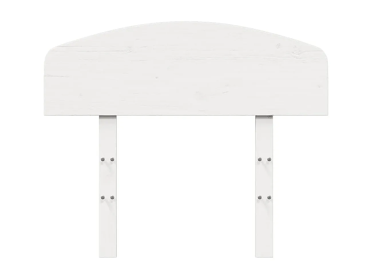 Massivholz Kiefer Bettkopfteil Weiß 90 cm