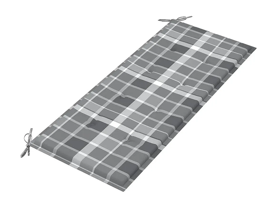 Verstellbare Gartenbank mit Kissen, 118 cm Bambus