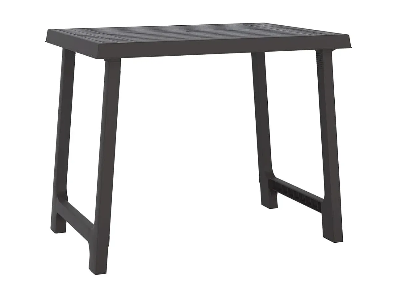 Klappbarer Campingtisch in Holzoptik, Anthrazit, 79x56x64 cm