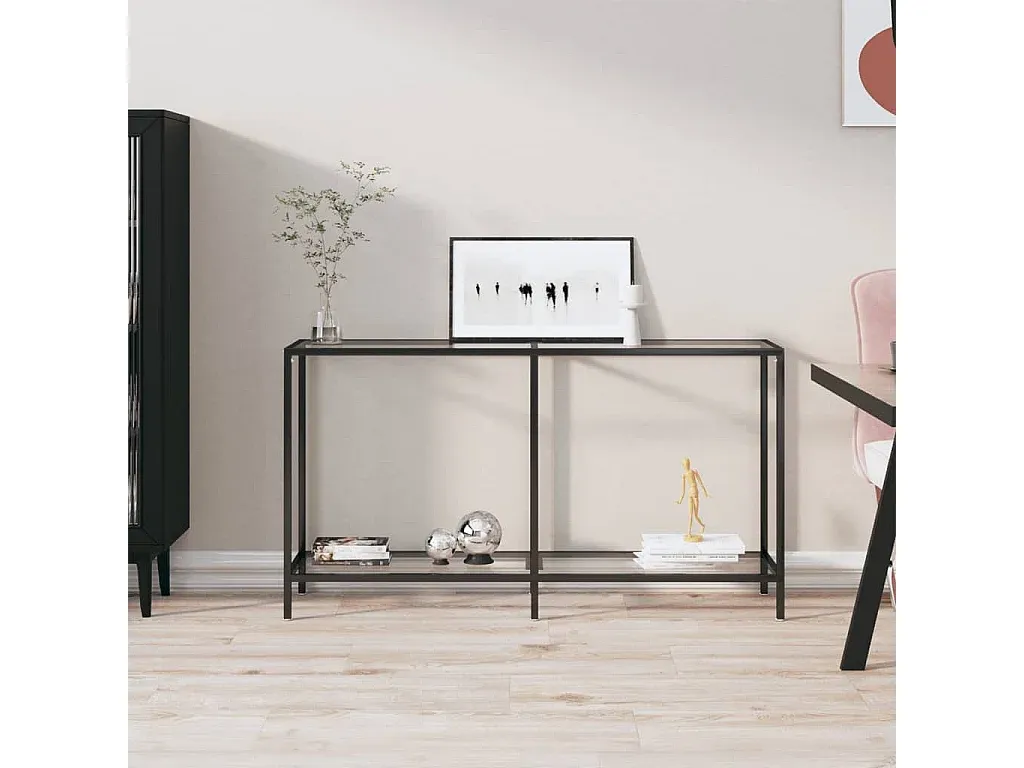 Moderner Glastisch für Flur, 140x35x75,5 cm