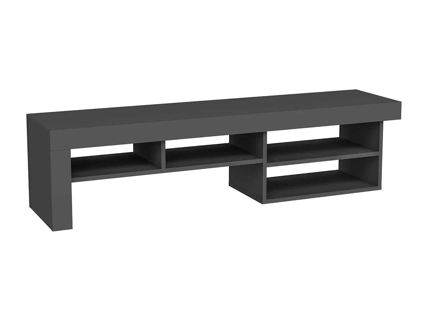 Moderner TV-Schrank in Anthrazitgrau, 40x160x38 cm