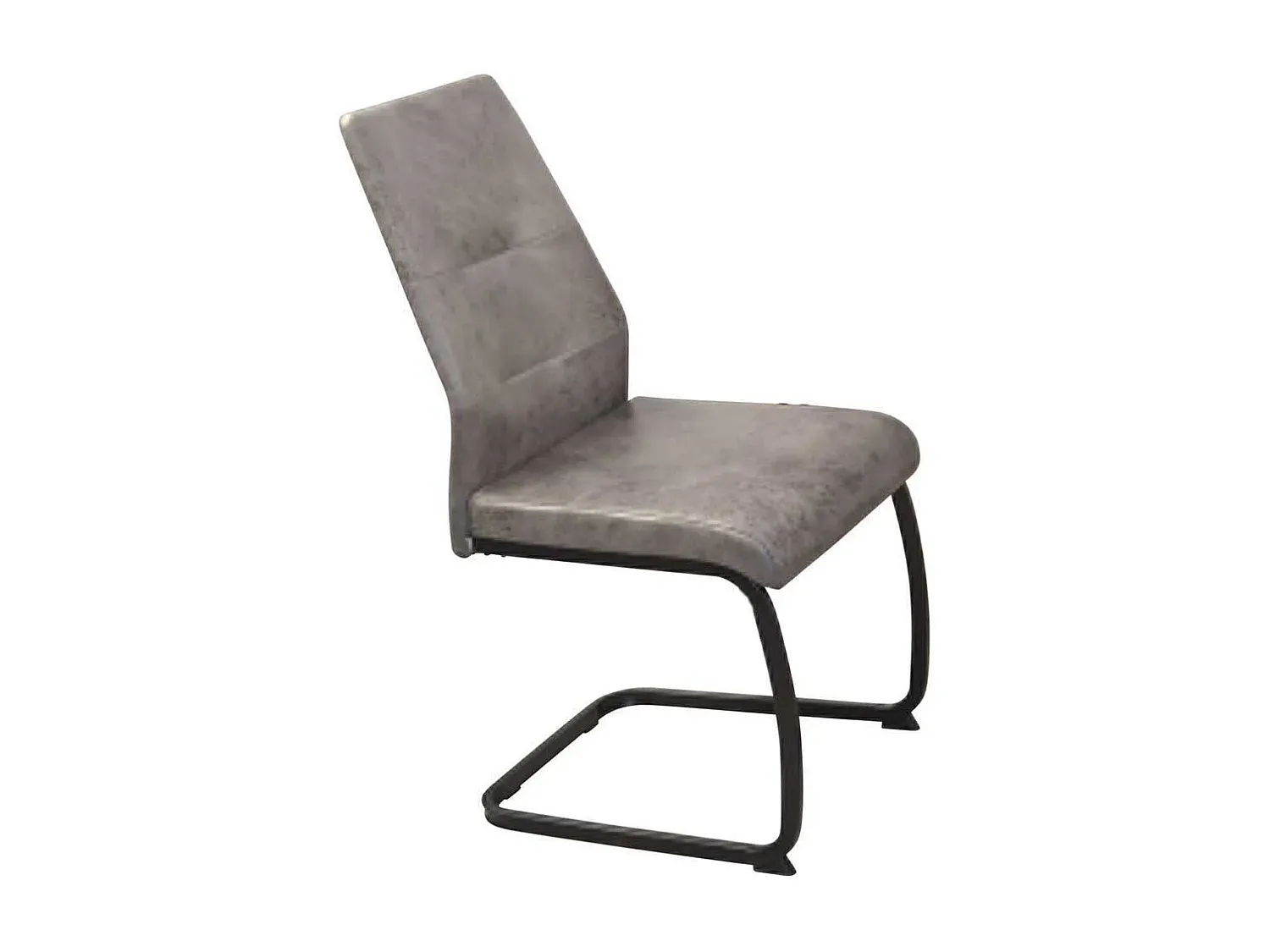 Esszimmerstühle im Vintage-Stil in Grau und Schwarz, Sitzhöhe 47 cm, 4er-Set