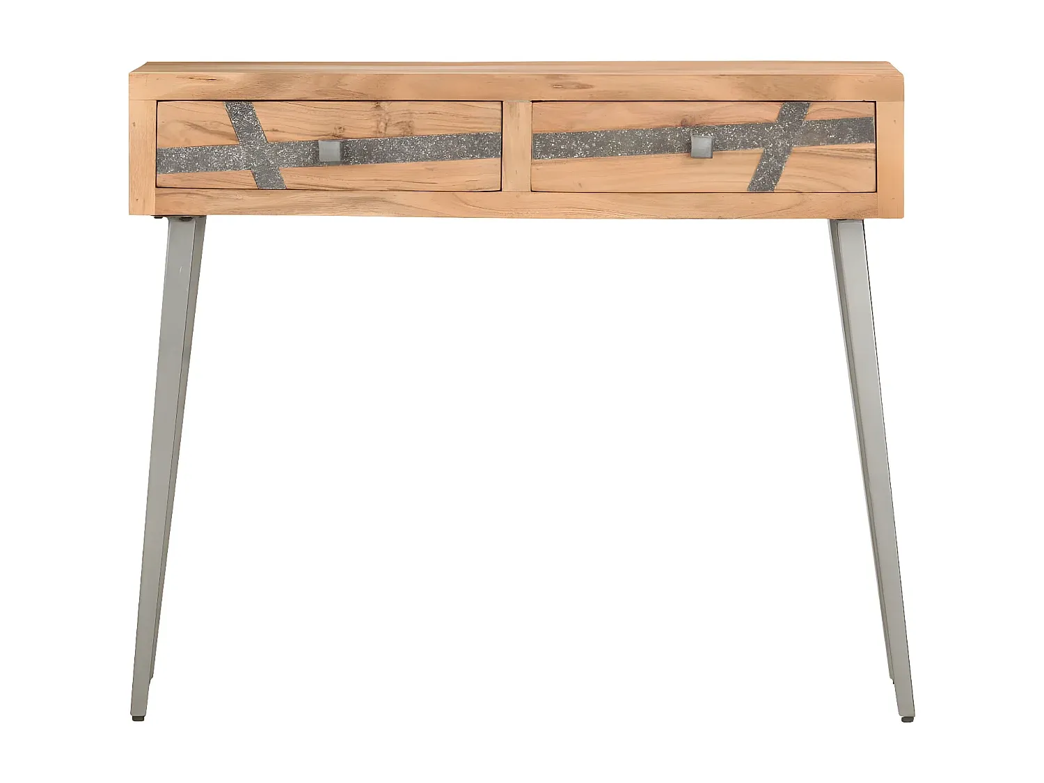 Massivholz Akazie Konsolentisch für Flur, 90x30x75 cm