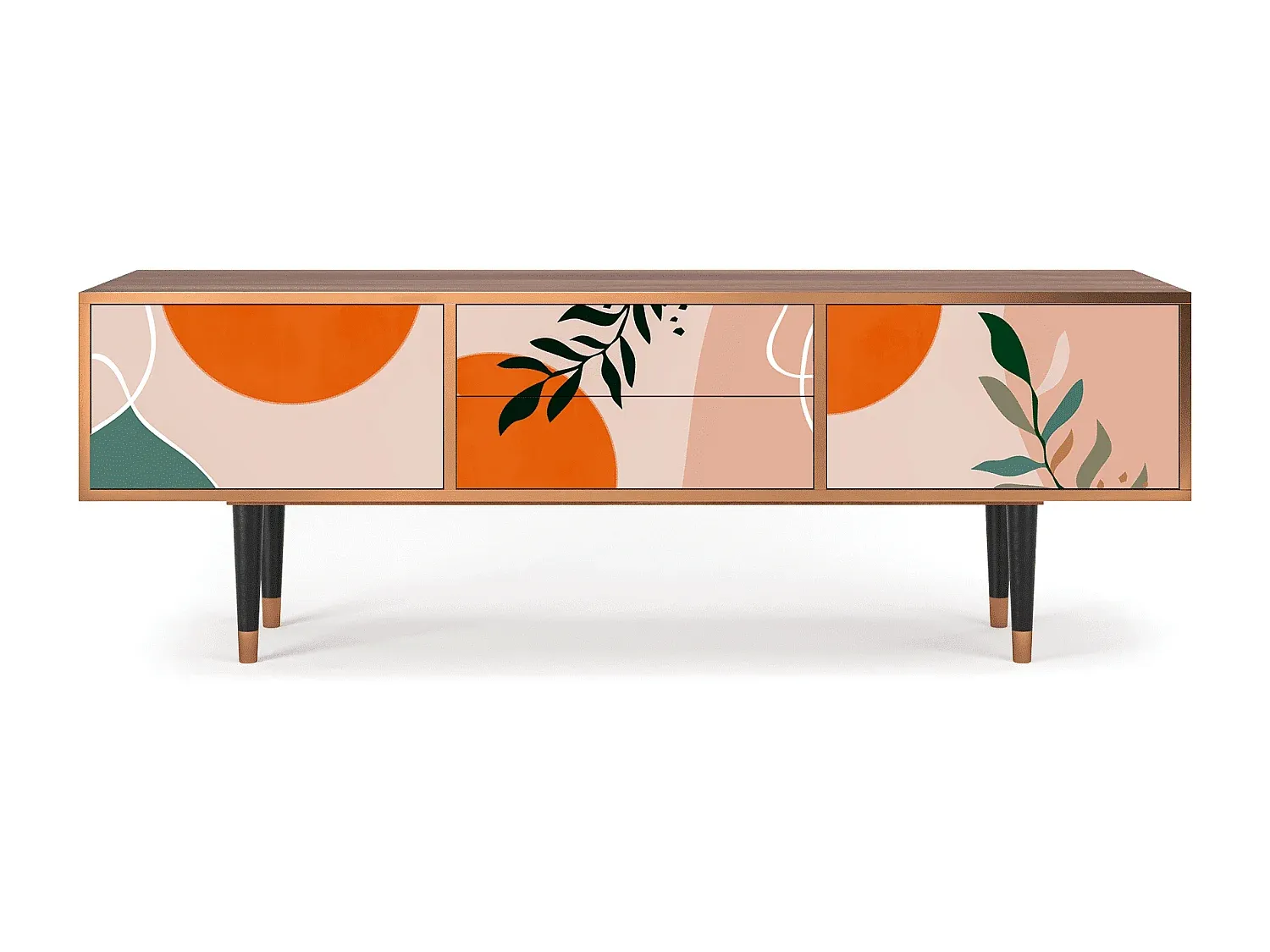 Elegantes TV-Möbel mit Walnuss-Finish