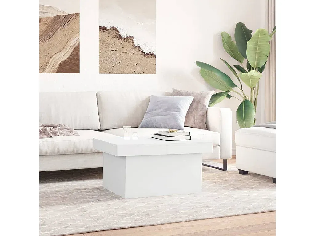 Moderner Weißer Wohnzimmertisch 100x55x40 cm