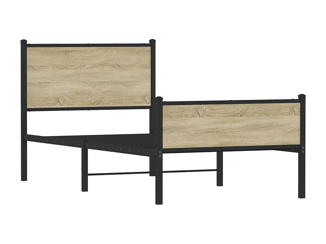 Holzbettgestell in Sonoma-Eiche 100x190 cm