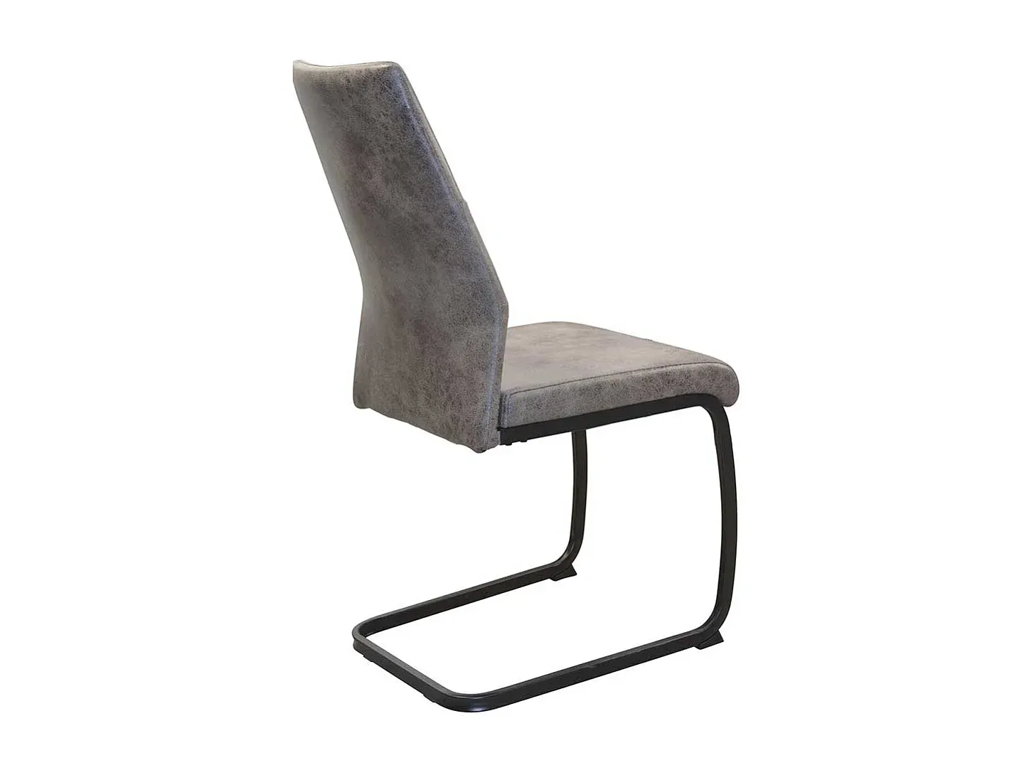 Esszimmerstühle im Vintage-Stil in Grau und Schwarz, Sitzhöhe 47 cm, 4er-Set