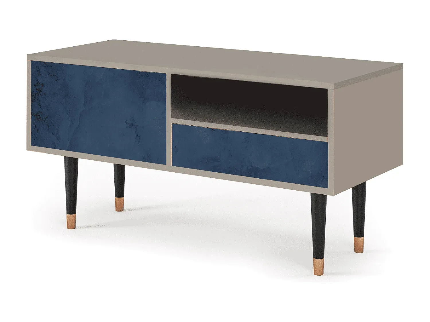 Moderner TV-Schrank mit Stauraum, 115x59x48 cm, Sand