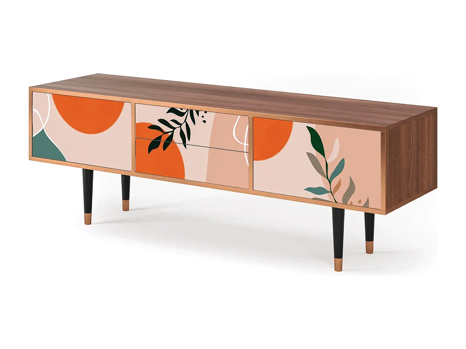 Elegantes TV-Möbel mit Walnuss-Finish