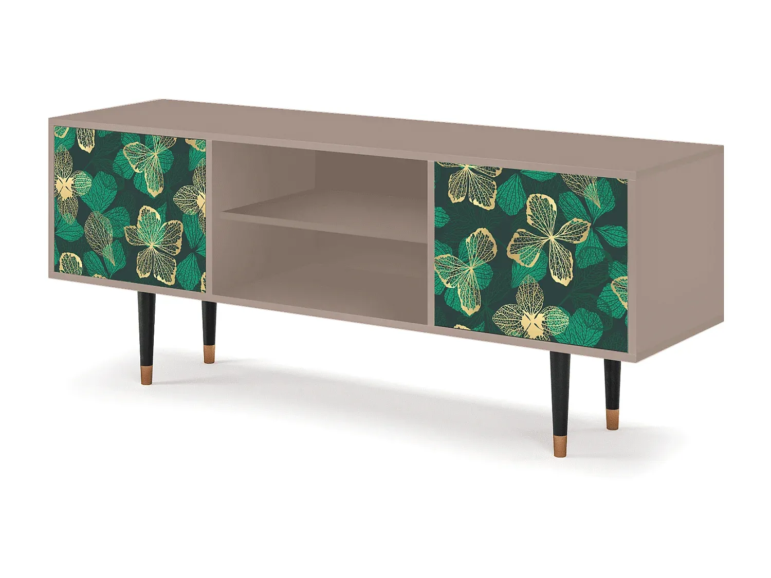 Multifunktionales TV-Möbel mit Blumenmuster, 170x69x48 cm