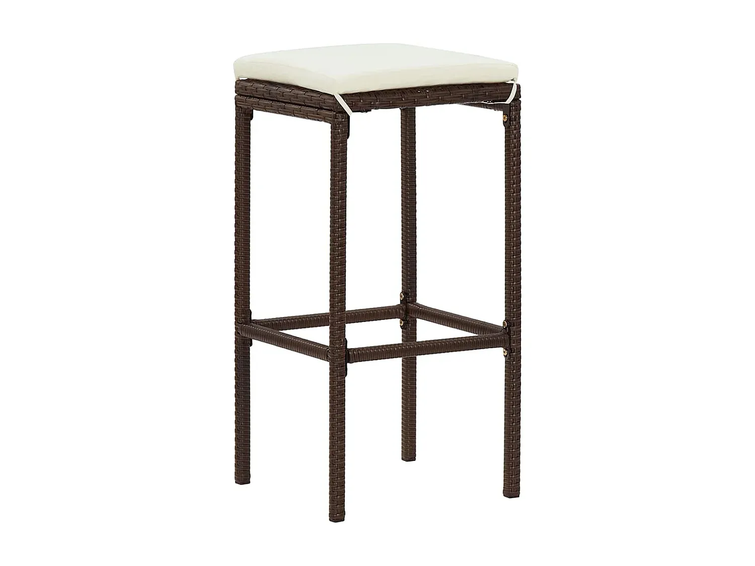 Gartenbar-Set aus Akazienholz und Poly Rattan, 5-teilig, Braun