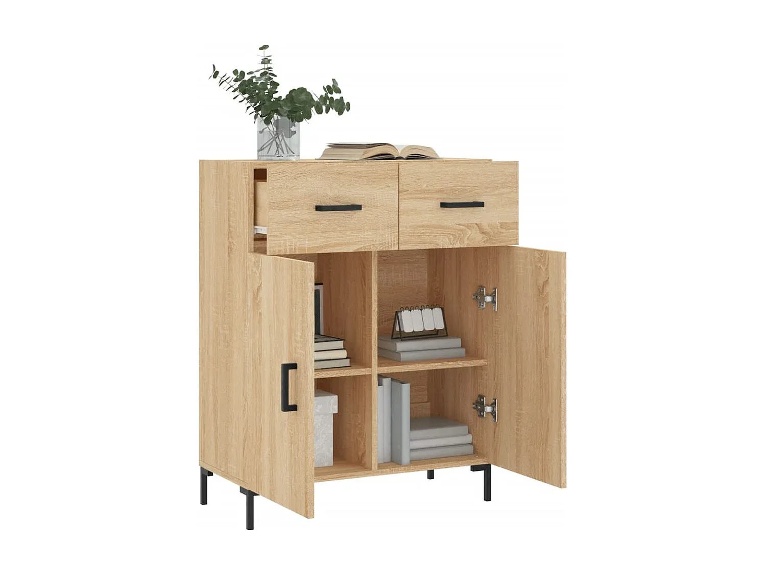 Moderner Beistellschrank aus Holzwerkstoff, 70x34x90 cm