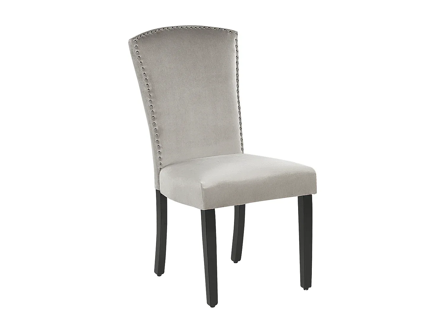 Moderner Esszimmerstuhl im 2er Set aus grauem Samtstoff