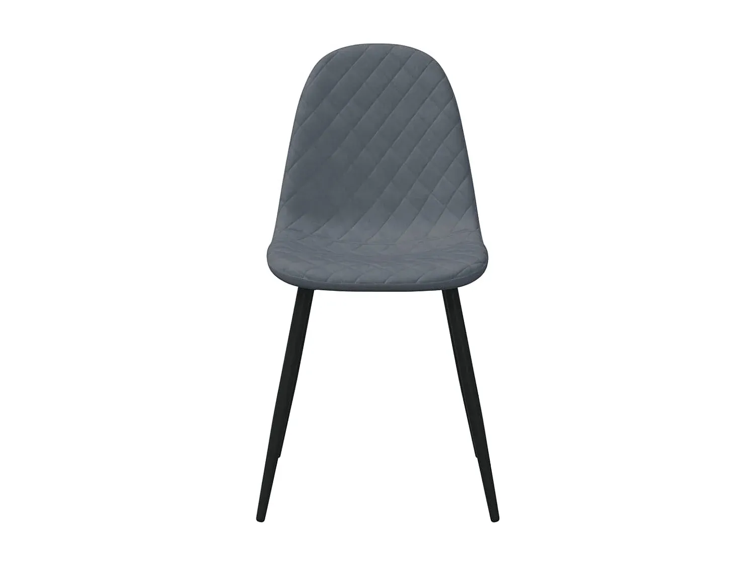 Samt Esszimmerstühle 2er Set Dunkelgrau