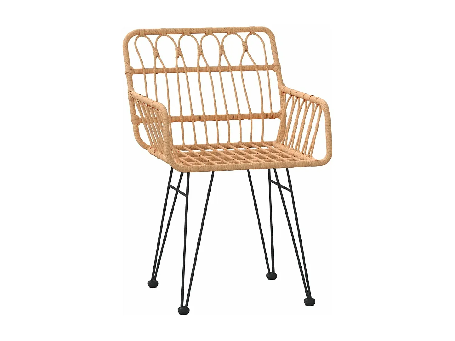 Garten-Essgruppe aus Poly Rattan, 3-teilig